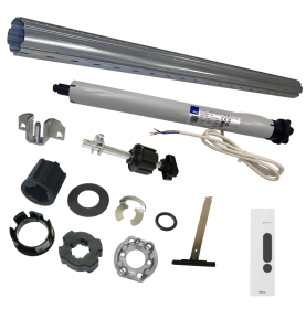 Kit axe motorisé tube ZF64 2 m et moteur Nice Next Fit MA 10 Nm 17 tours/min