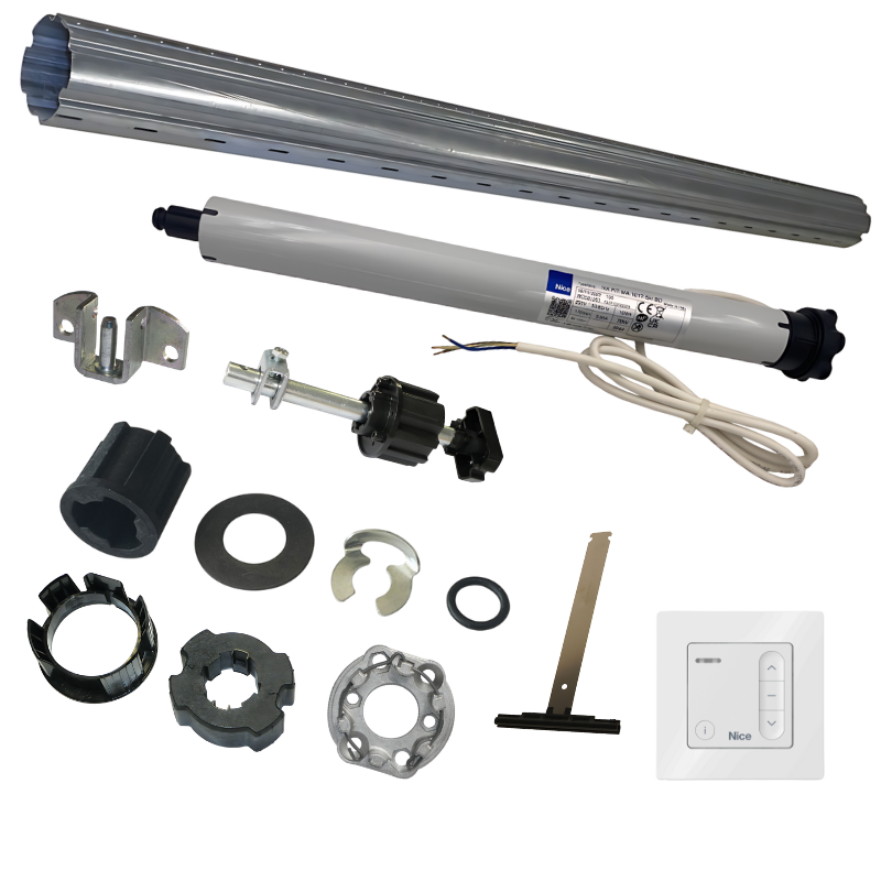 Kit axe motorisé tube ZF64 2 m et moteur Nice Next Fit MA 10 Nm 17 tours/min