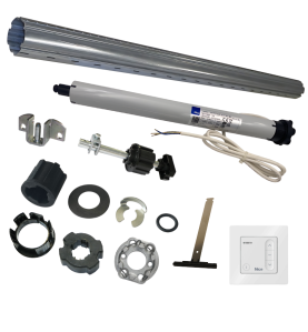 Kit axe motorisé tube ZF64 2 m et moteur Nice Next Fit MA 10 Nm 17 tours/min