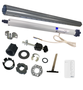 Kit axe motorisé tube ZF64 2 m et moteur Nice Next Fit MA 20 Nm 17 tours/min