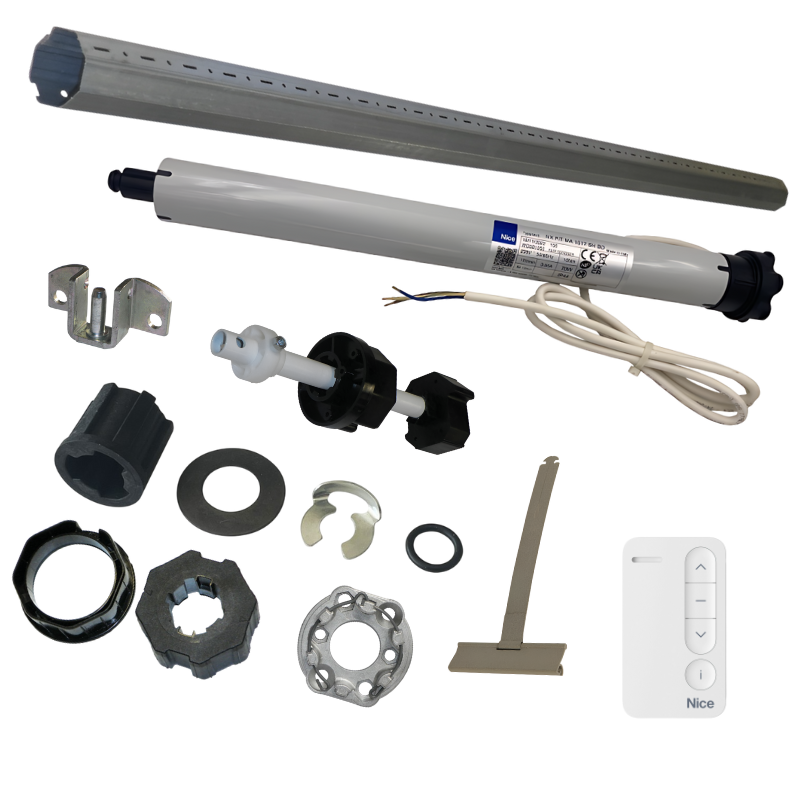Kit axe motorisé tube OCTO 60 2 m et moteur Nice Next Fit MA 10 Nm 17 tours/min