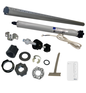 Kit axe motorisé tube OCTO 60 2 m et moteur Nice Next Fit MA 10 Nm 17 tours/min