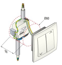 Micro récepteur RTS Somfy pour volet roulant