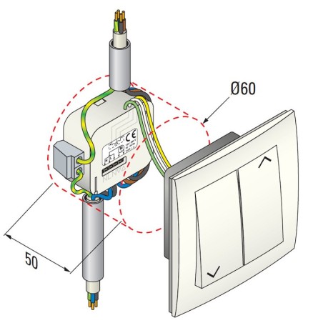 Micro récepteur RTS Somfy pour volet roulant