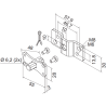 schéma dimensions et assemblage kit pivot carré 10 mm avec étrier
