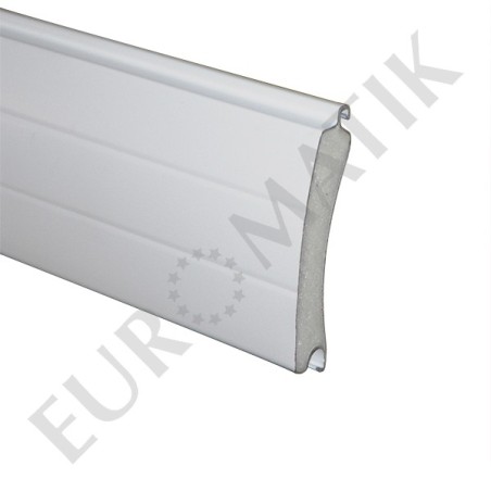 Lame ALU 77 x 20 mm rainurée 2 faces - blanc (2 mètres)
