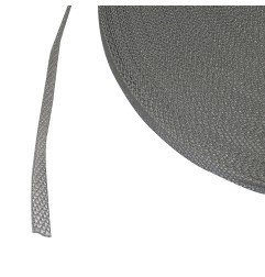 Sangle polyester 14 mm gris uni (le mètre)