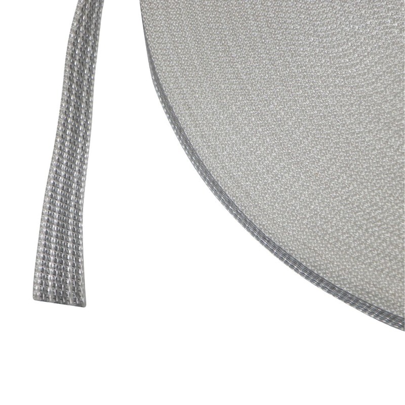 Sangle polyester 20 mm gris et blanc (le mètre)