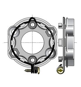  Support universel avec anneau pour moteur Somfy jusqu'à 120 Nm