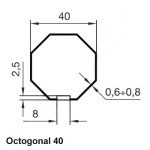 Kit axe complet octogonal 40 mm motorisé pour | Euromatik
