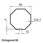 Kit axe complet octogonal 60 mm motorisé pour store et volet roulant