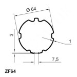 Kit axe complet ZF64 motorisé pour store et | Euromatik