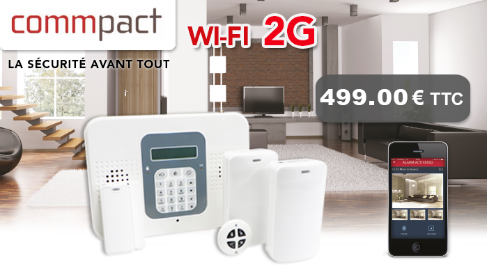 Pack alarme sécurité SECUPLACE WIFI 2G