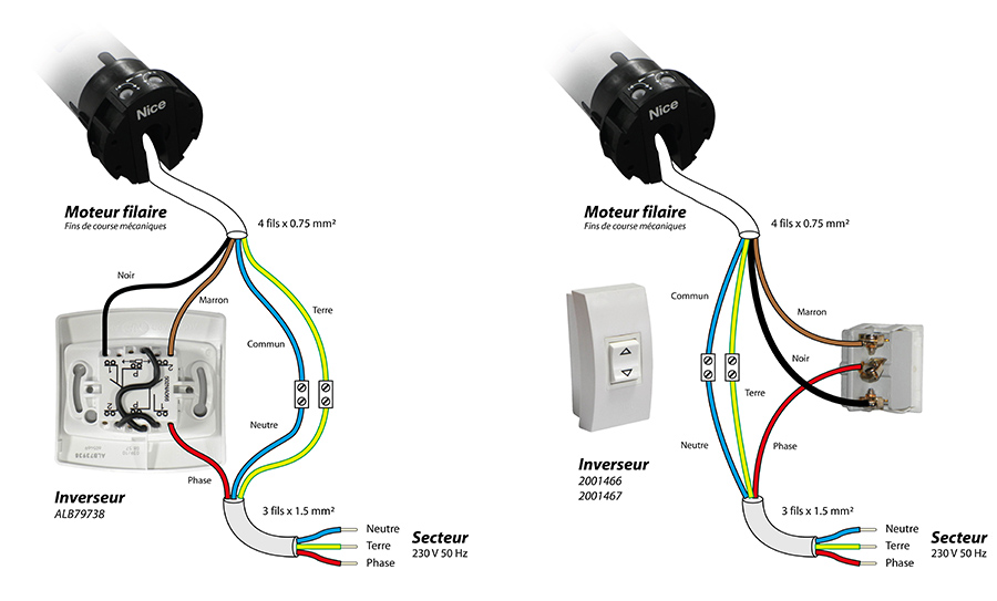 INSTALLATION D'UN INVERSEUR FILAIRE (BOUTON FILAIRE)