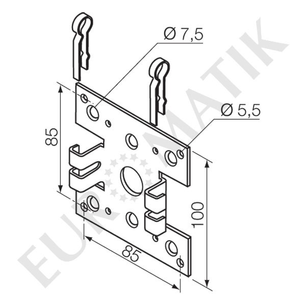 Support universel pour moteur Nice de la gamme NEO