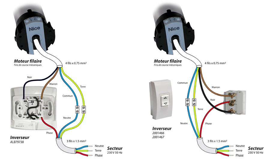 Interrupteur filaire pour volet roulant électrique