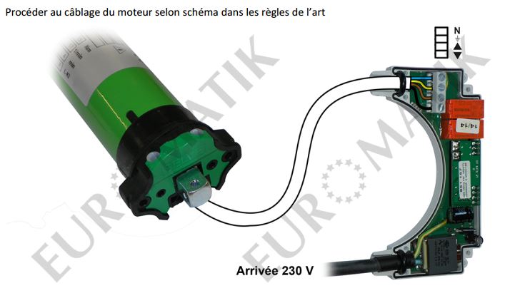 Câblage d'un récepteur IR Receive sur un moteur tubulaire